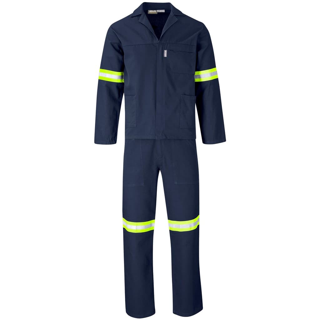 Technician 100% Cotton Conti Suit – Reflective Arms & Legs – Yellow Tape thumbnail 11