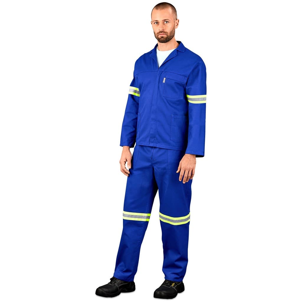 Technician 100% Cotton Conti Suit – Reflective Arms & Legs – Yellow Tape thumbnail 10