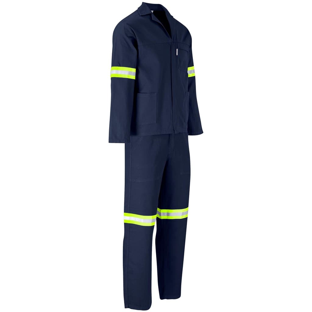 Technician 100% Cotton Conti Suit – Reflective Arms & Legs – Yellow Tape thumbnail 13