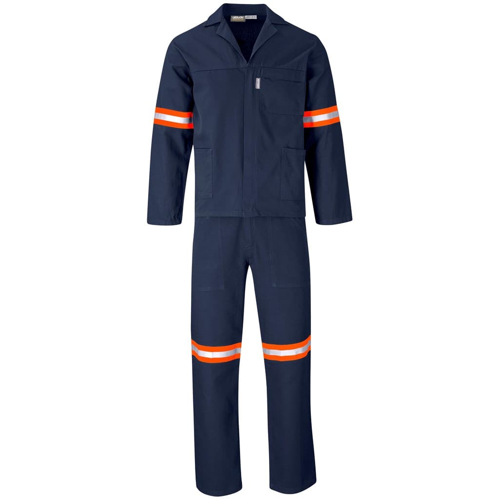 Technician 100% Cotton Conti Suit – Reflective Arms & Legs – Orange Tape thumbnail 7