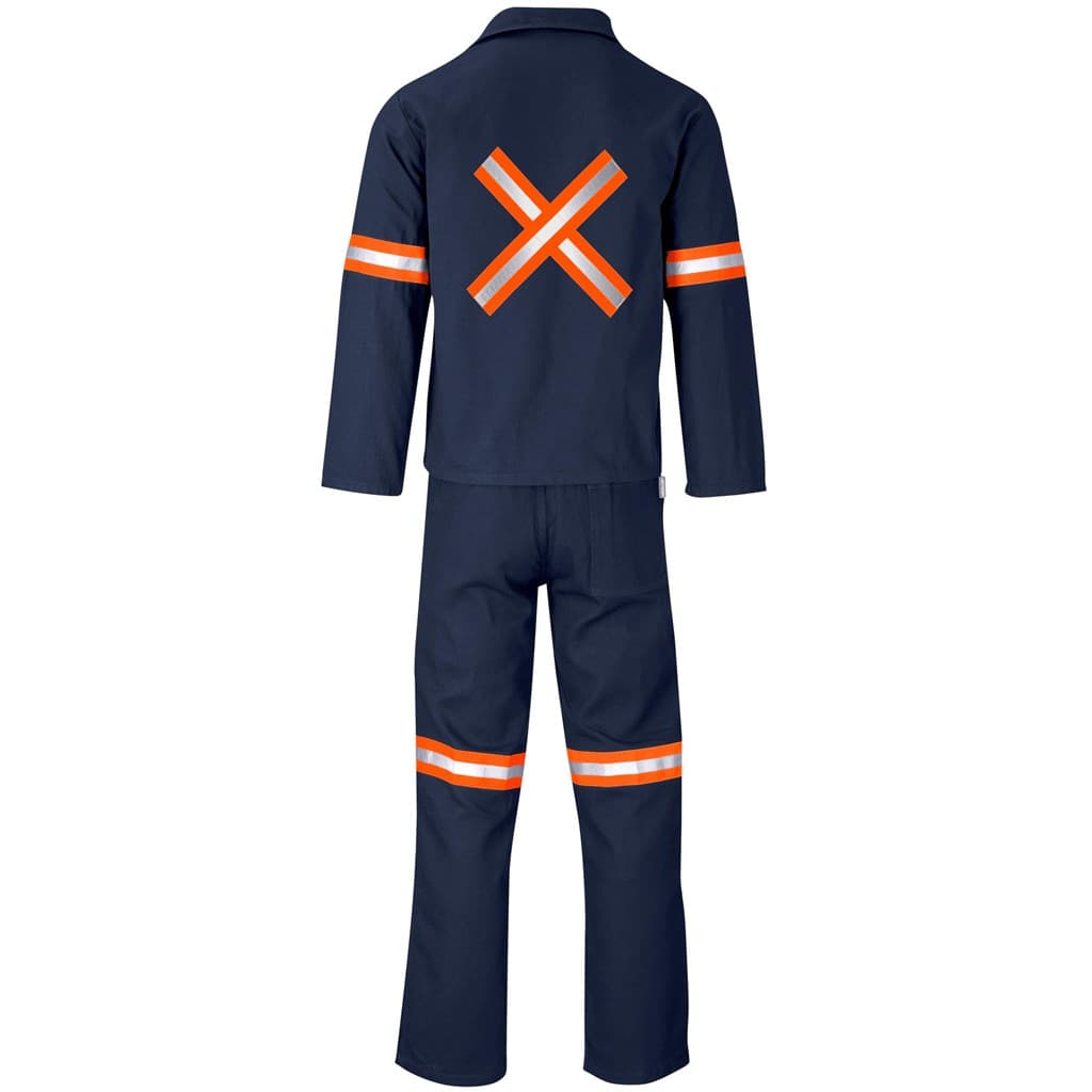 Technician 100% Cotton Conti Suit – Reflective Arms, Legs & Back – Orange Tape thumbnail 9