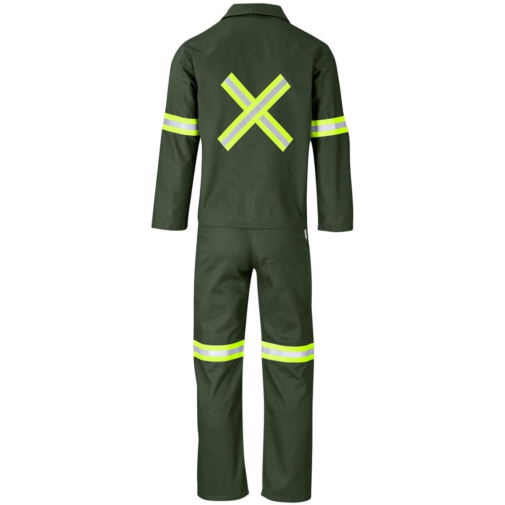 Acid Resistant Polycotton Conti Suit – Reflective Arm, Legs & Back – Yellow Tape thumbnail 6