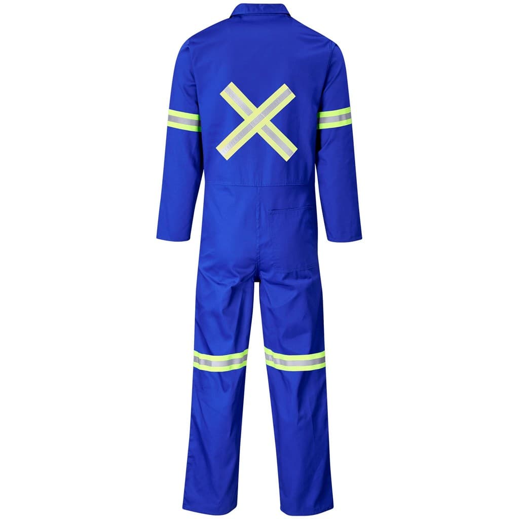 Safety Polycotton Boiler Suit – Reflective Arms Legs & Back – Yellow Tape thumbnail 5