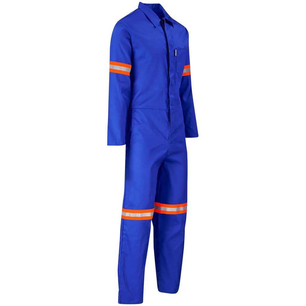Safety Polycotton Boiler Suit – Reflective Arms Legs & Back – Orange Tape thumbnail 6