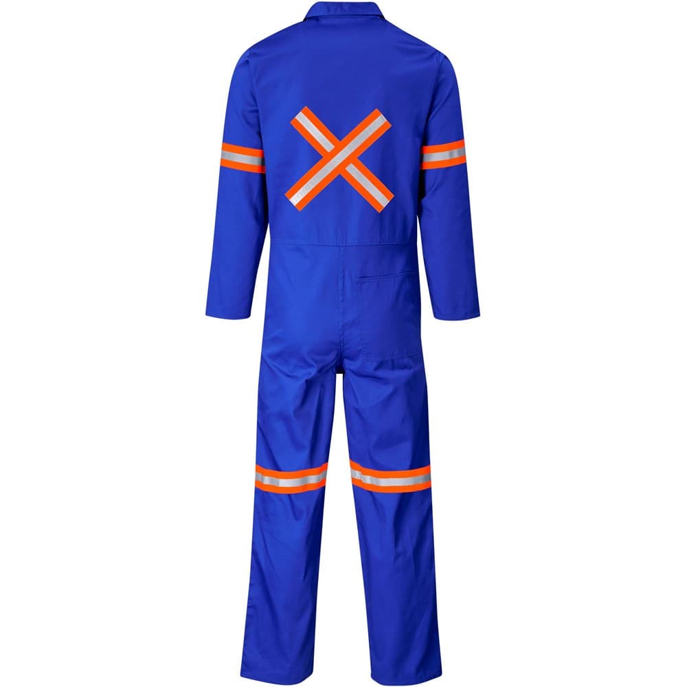 Safety Polycotton Boiler Suit – Reflective Arms Legs & Back – Orange Tape thumbnail 8