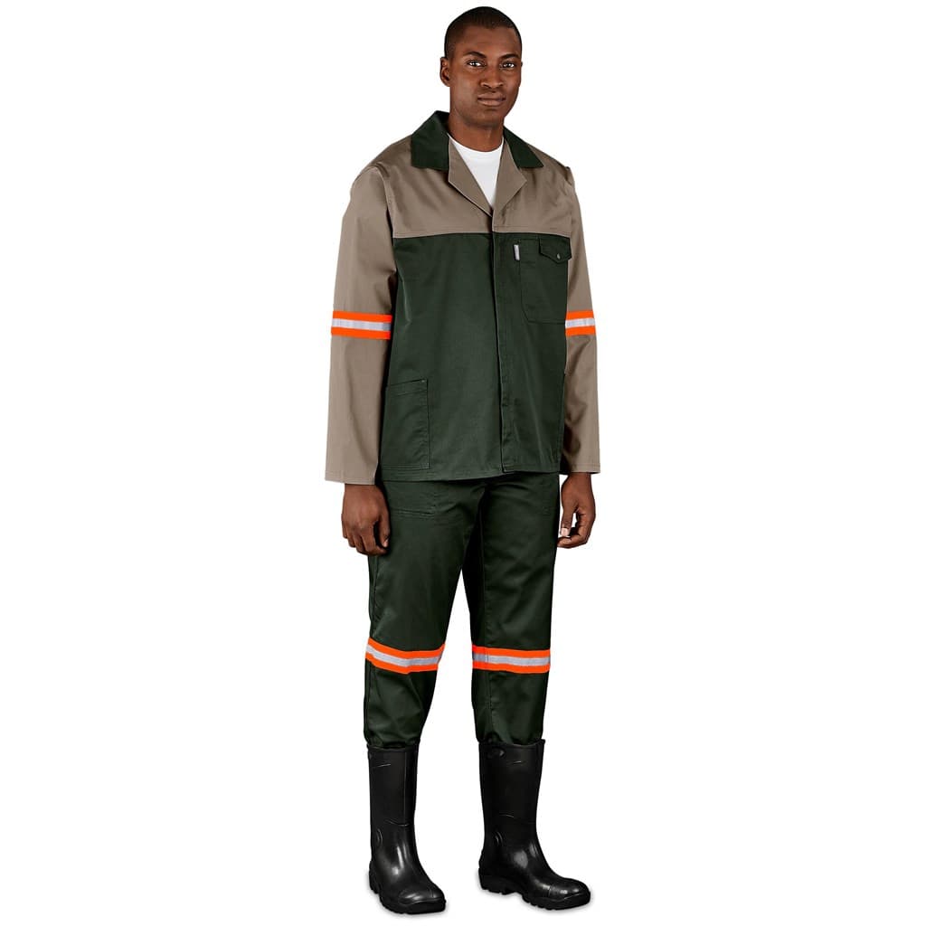 Site Premium Two-Tone Polycotton Jacket – Reflective Arms – Orange Tape thumbnail 3