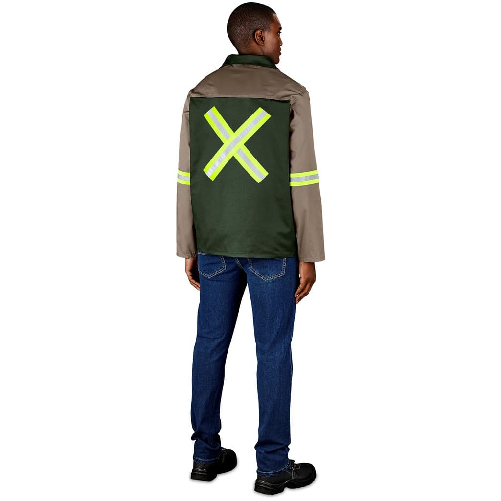 Site Premium Two-Tone Polycotton Jacket – Reflective Arms & Back – Yellow Tape thumbnail 10