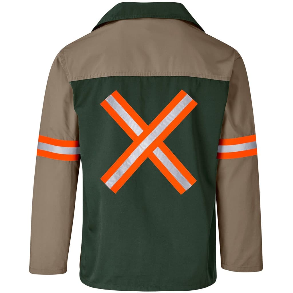 Site Premium Two-Tone Polycotton Jacket – Reflective Arms & Back – Orange Tape thumbnail 12