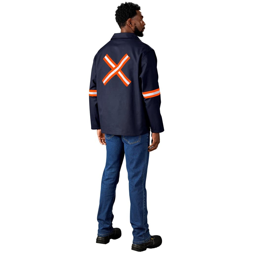 Artisan Premium 100% Cotton Jacket – Reflective Arms & Back – Orange Tape thumbnail 11
