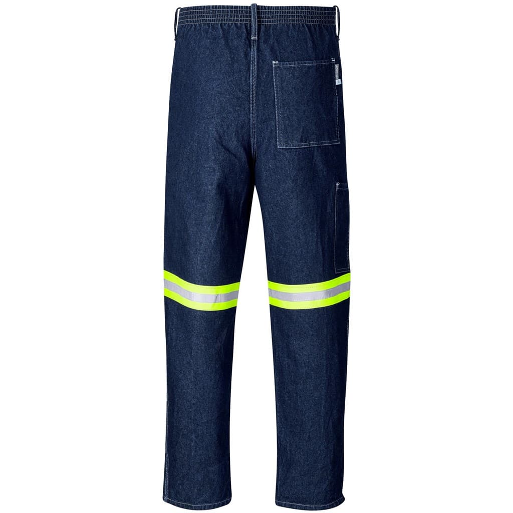 Cast Premium 100% Cotton Denim Pants – Reflective Legs – Yellow Tape thumbnail 7