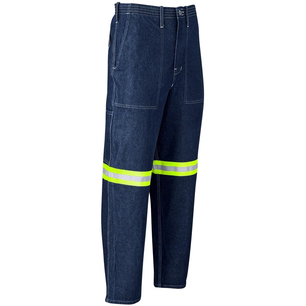 Cast Premium 100% Cotton Denim Pants – Reflective Legs – Yellow Tape thumbnail 6