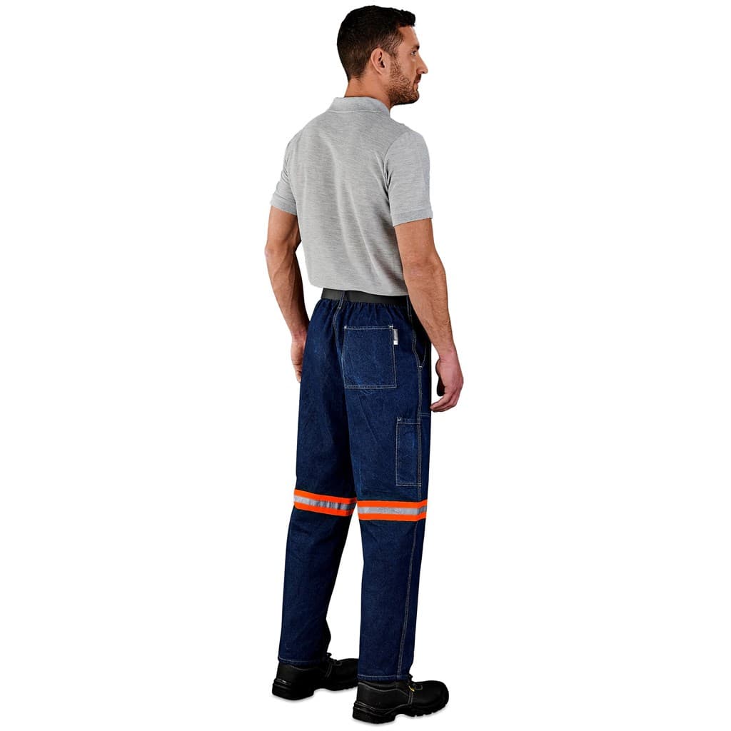 Cast Premium 100% Cotton Denim Pants – Reflective Legs – Orange Tape thumbnail 6