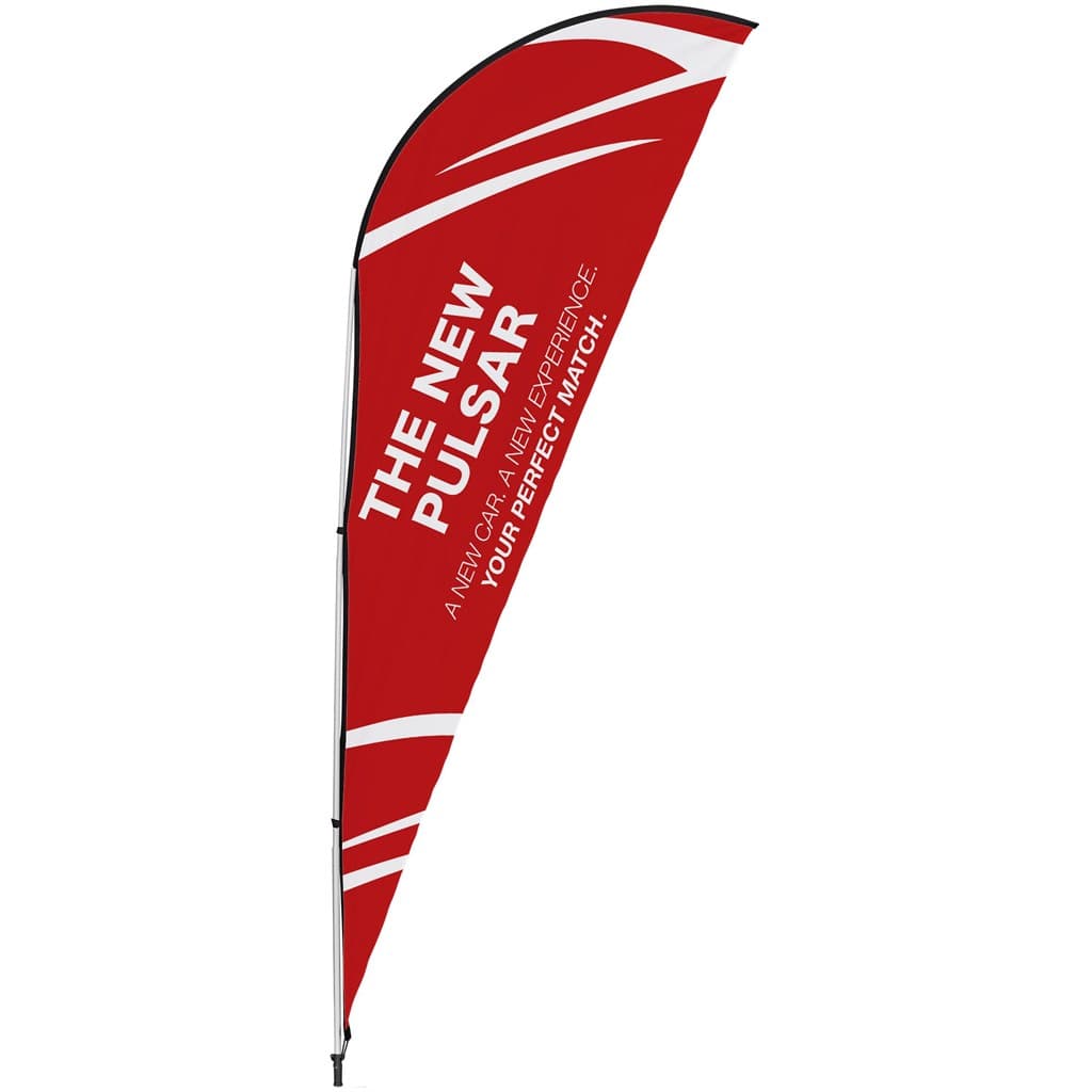 Legend 2M Sublimated Sharkfin Double-Sided Flying Banner – 1 complete unit