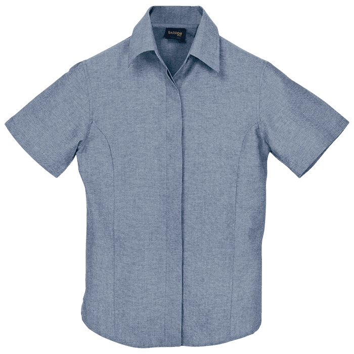 Oxford Blouse Short Sleeve Ladies thumbnail 3