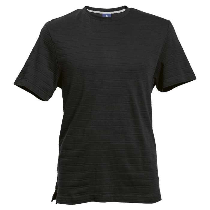 170g Pique Knit Jacquard Stripe T-Shirt