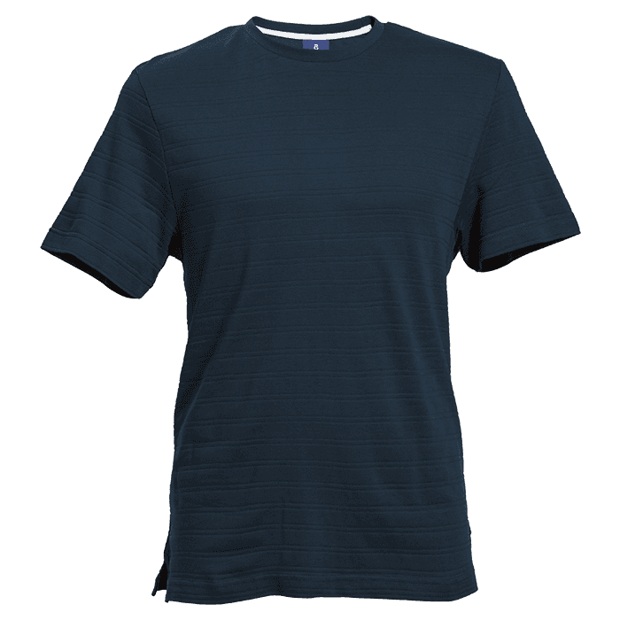 170g Pique Knit Jacquard Stripe T-Shirt thumbnail 3