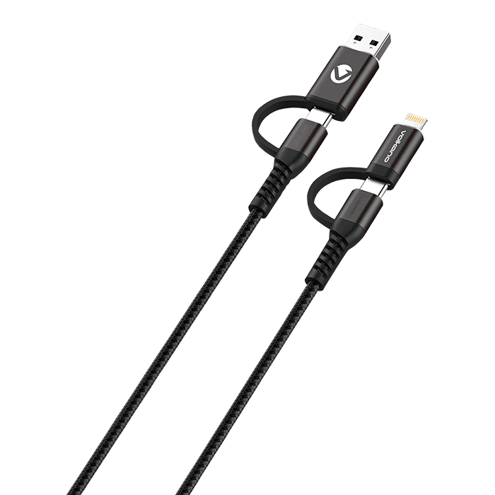 Volkano Weave Series 4-in-1 Charge & Data Cable 1.2m