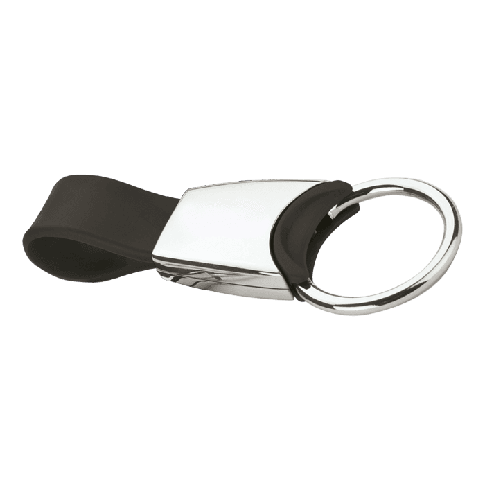 Metal Keychain with Silicone Strap