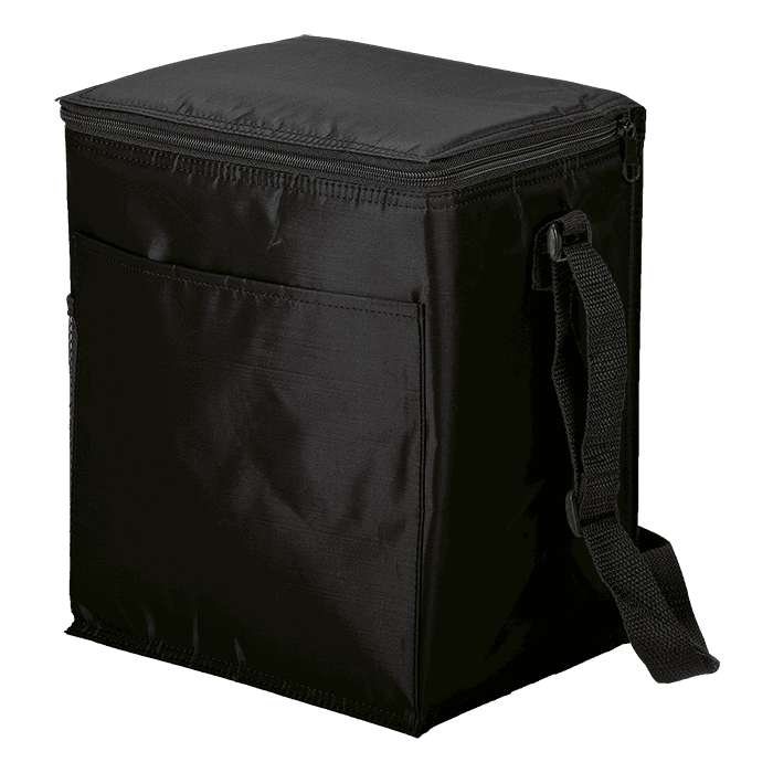 12 Can Cooler with 2 Exterior Pockets 70D PEVA Lining