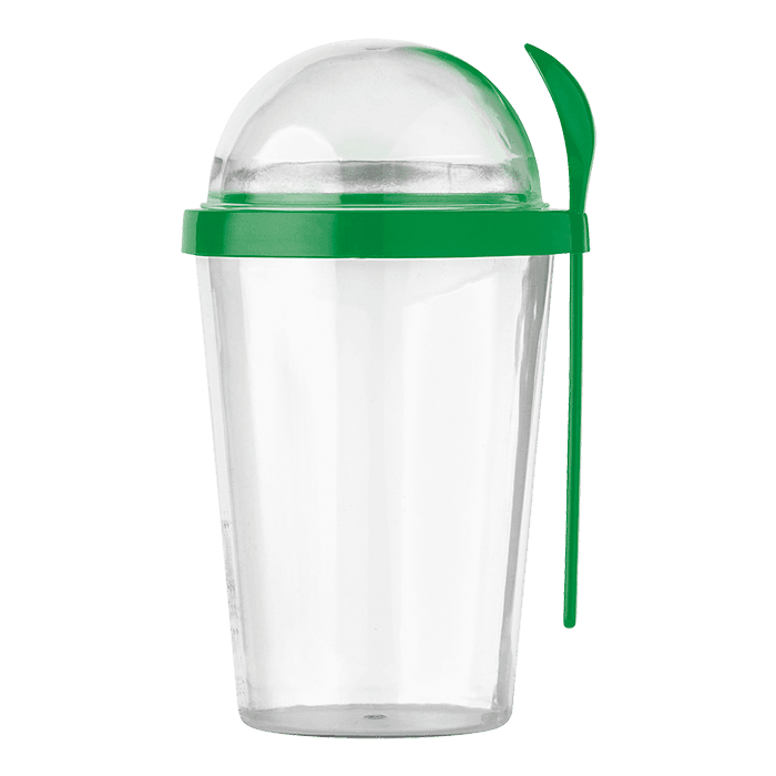 450ml Dual Compartment Breakfast Mug with Spoon