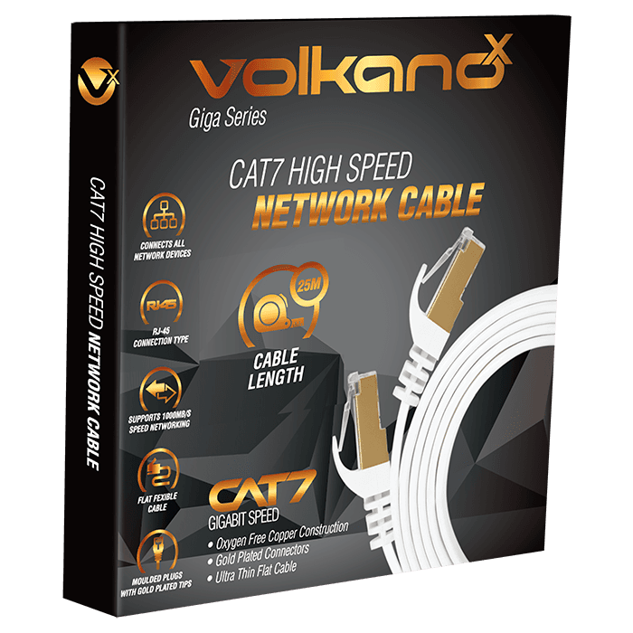 Volkano Giga Series Cat 7 Ethernet Cable 25m