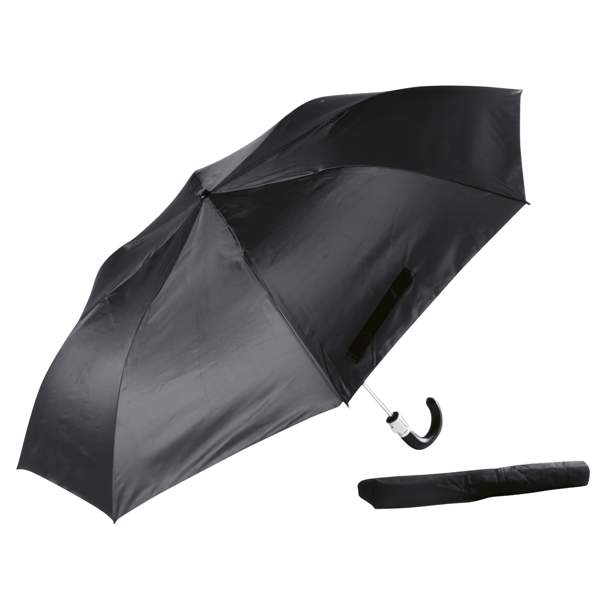 Gents Compact With Leather Handle