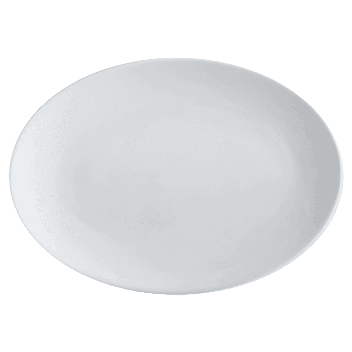 White Basics Oval Plate