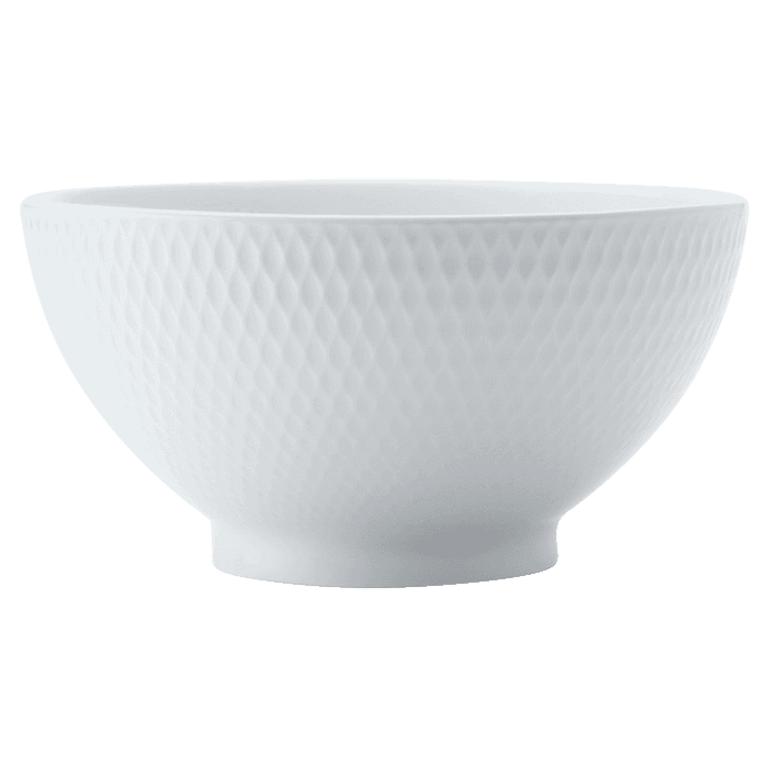 White Basics Diamonds Rice Bowl