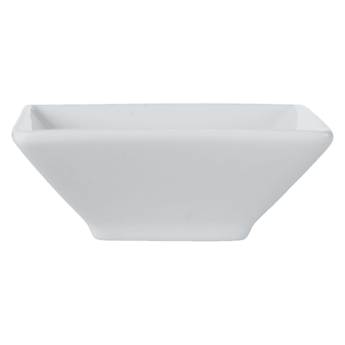 White Basics Square Footed Sauce Dish
