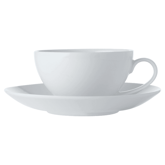 White Basics Coupe Cup and Saucer 200ml