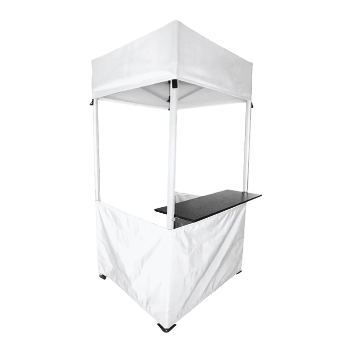 1×1 Aluminium Kiosk with Shelf