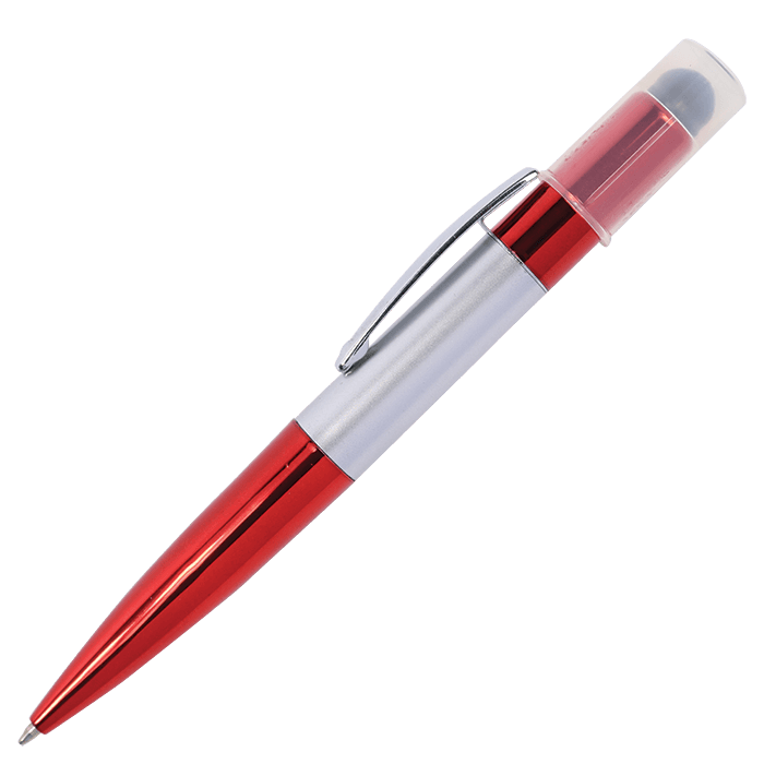 Twist Action Ballpoint Pen with Stylus and LED Lights thumbnail 2