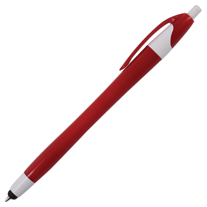 Slim Coloured Barrel Ballpoint Pen with Stylus thumbnail 2