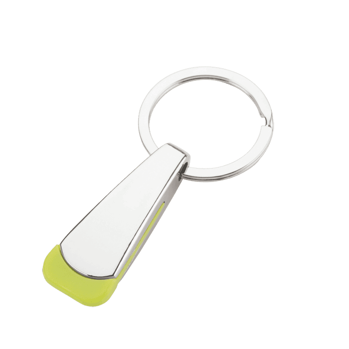 Tear Shaped Chrome Keychain