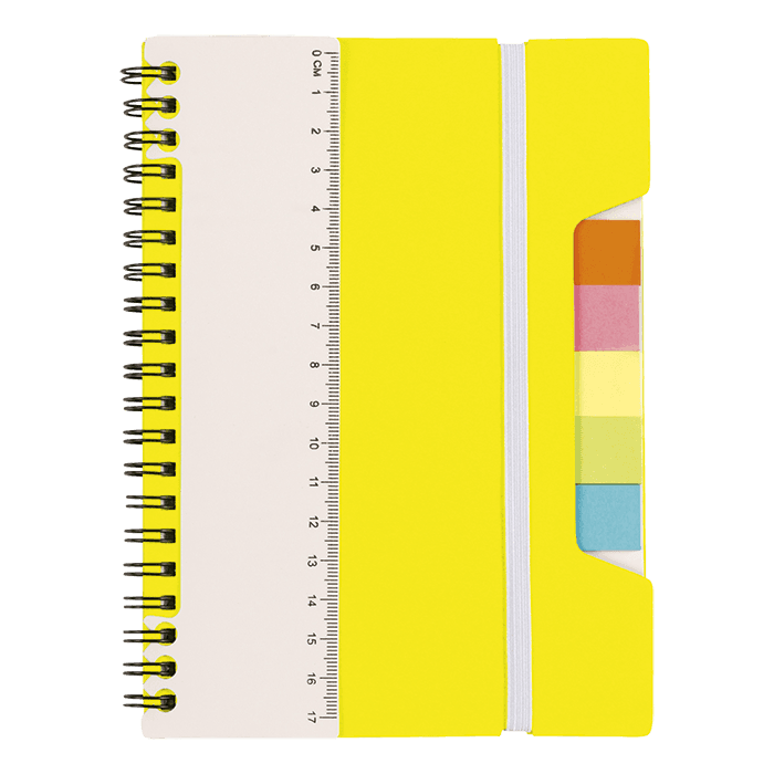 A5 Notebook With Sticky Notes And Ruler