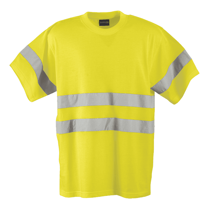 150g Poly Cotton Safety T-Shirt with tape thumbnail 2