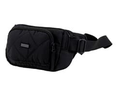 Quilted Double Pocket Moon Bag