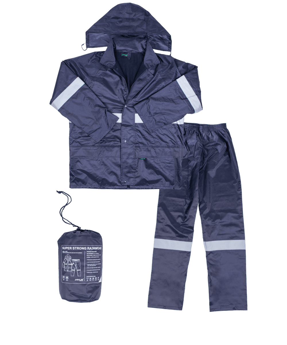 Polyester Lined PVC Reflective Rain Suit