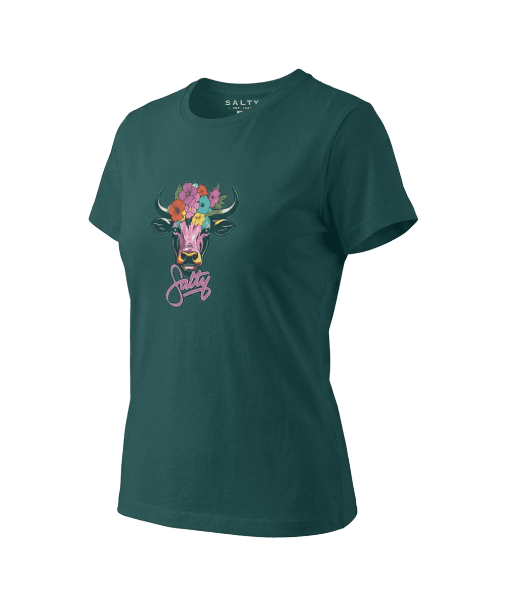Salty Womens T-Shirt Floral Nguni