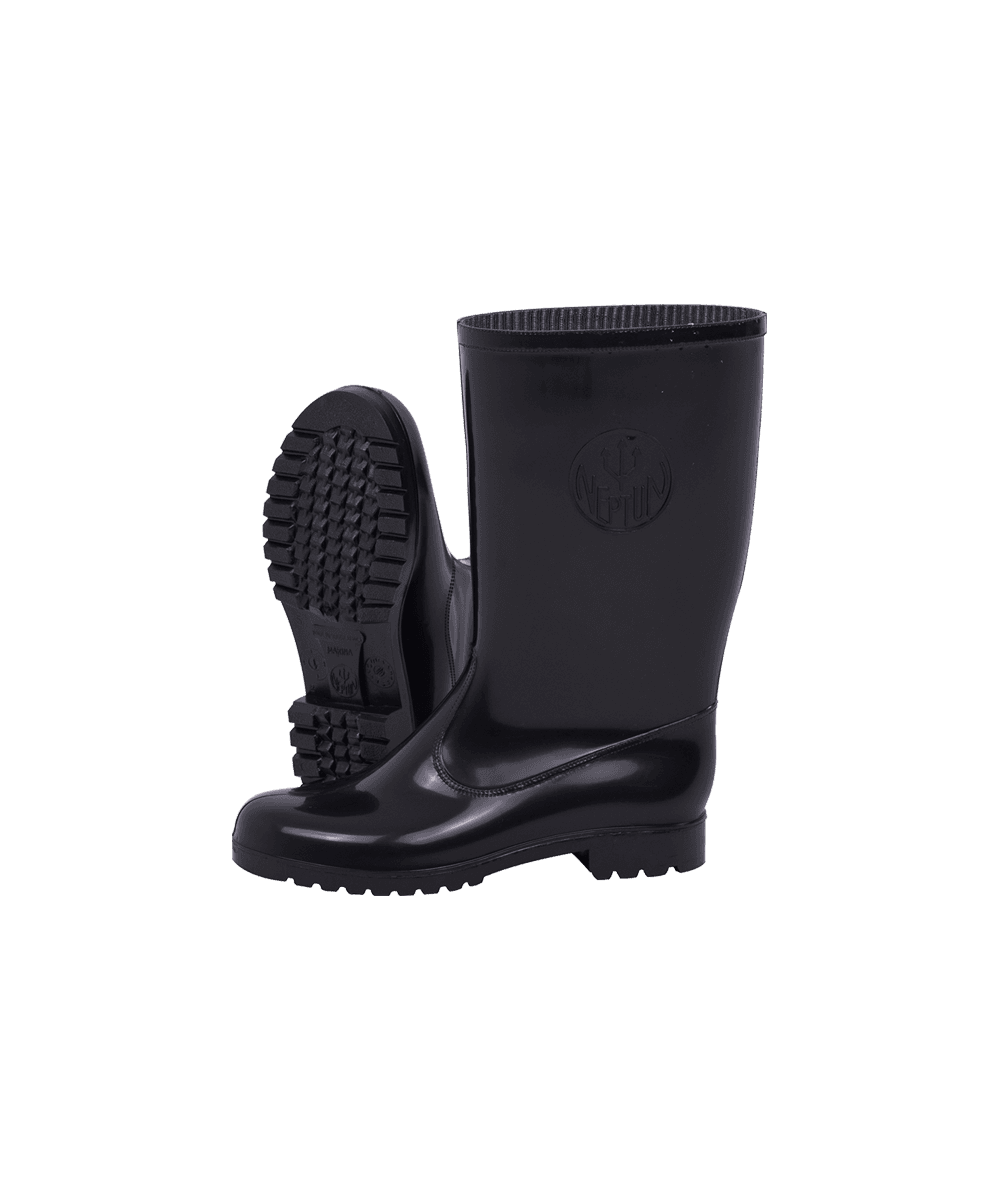 Women’s Black/Black Calf Length Gumboot