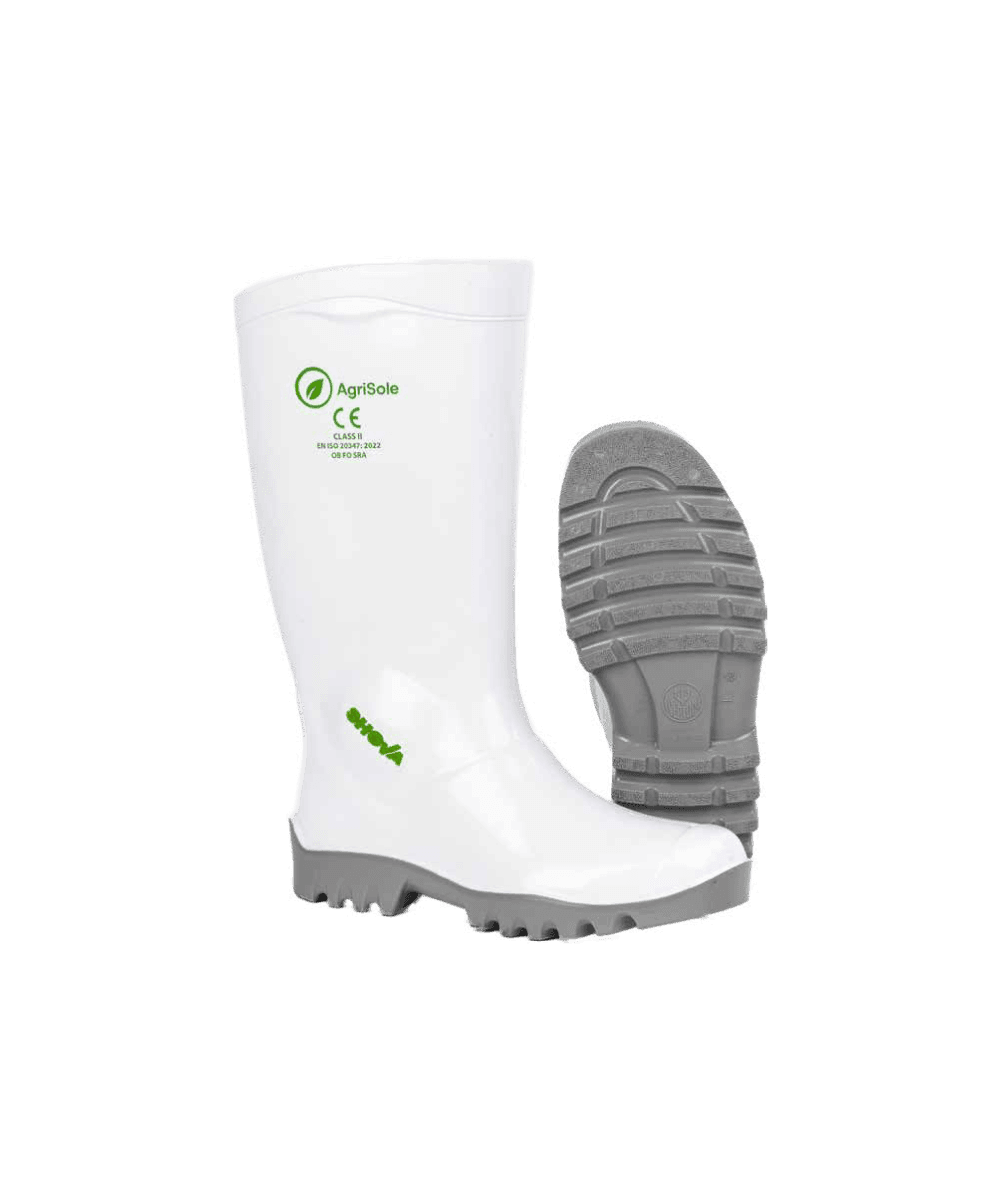 White/Grey Oil And Acid Resistant Gumboot