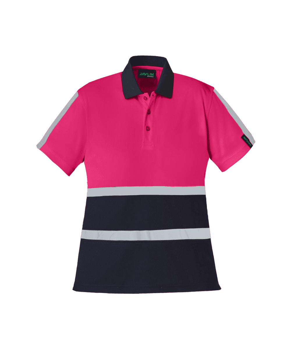 Women’s Hi-Vis Two Tone Golfer With Reflective Tape thumbnail 2