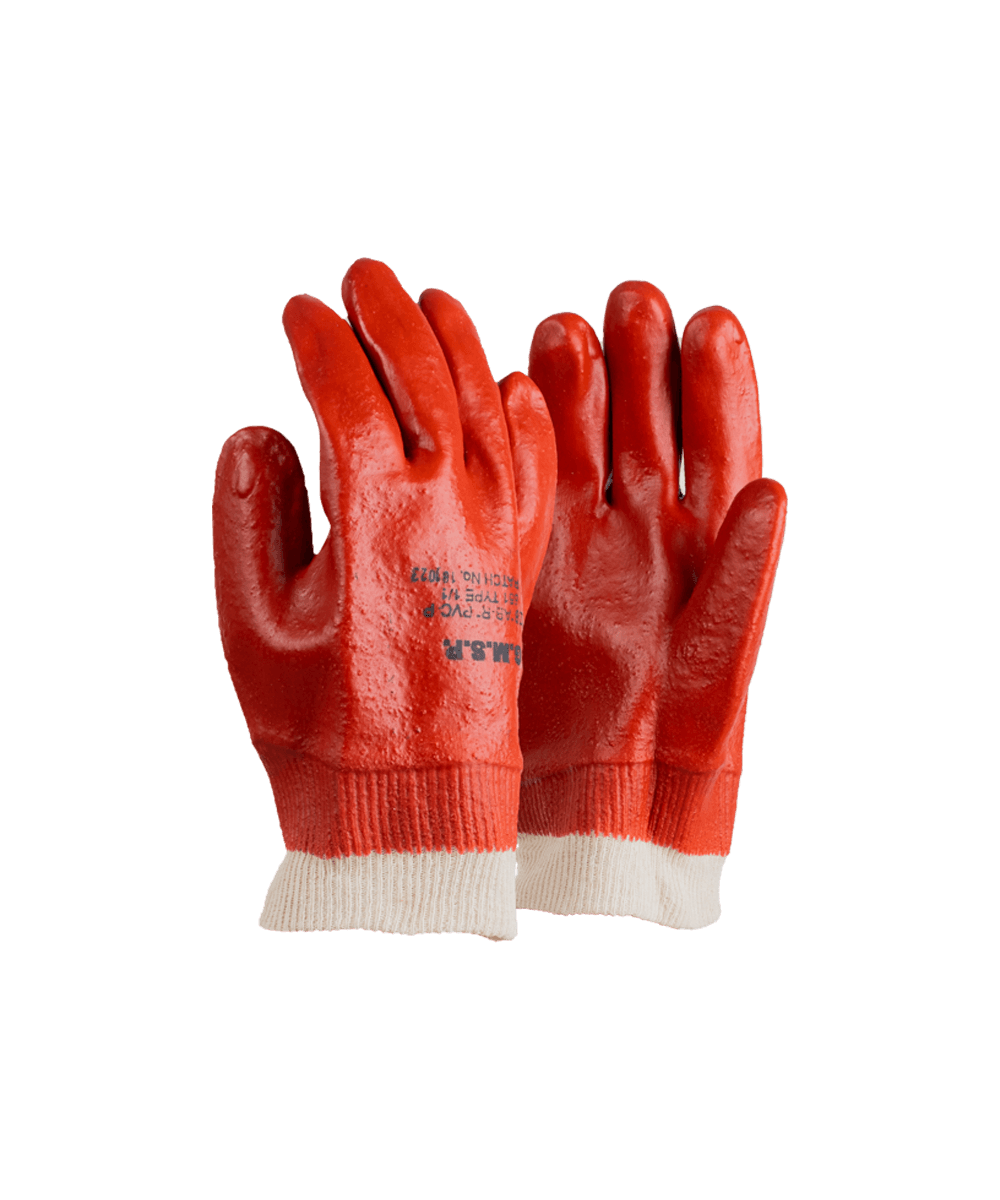 SABS PVC Chemical And Acid Knit Wrist Gloves