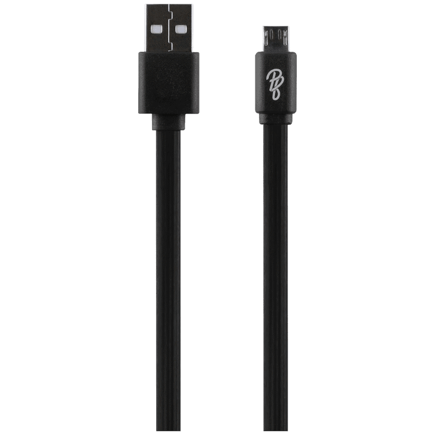 Pro Bass Energize Series Packaged Micro USB Cable – Black – 1.2m