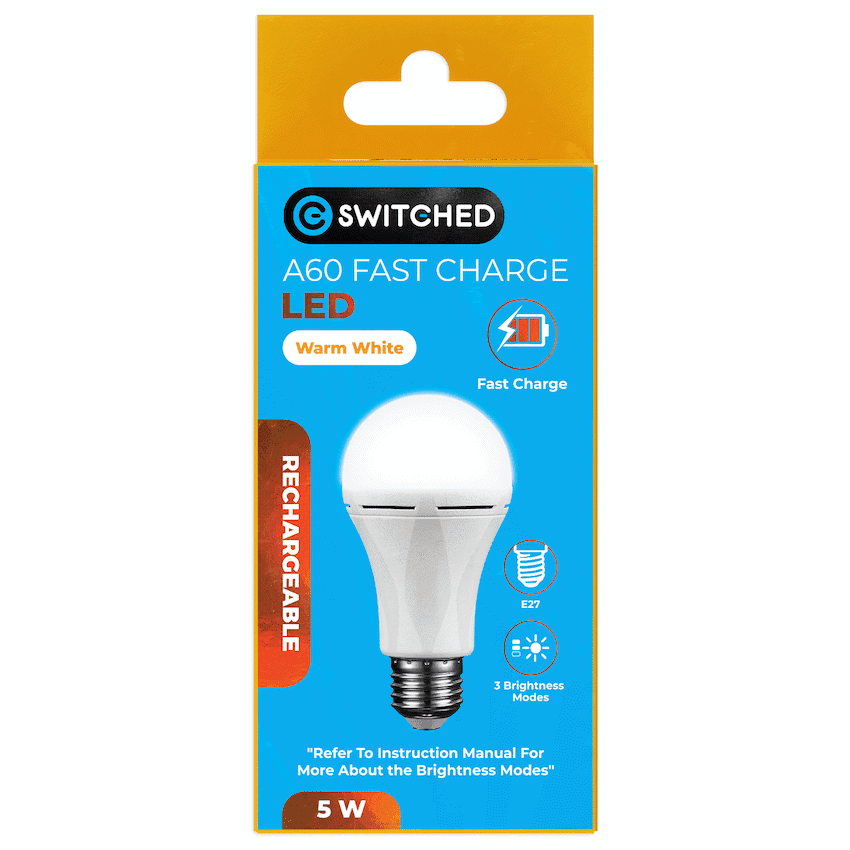 Switched 5w A60 Rechargeable Fast Charge E27 LED thumbnail 10