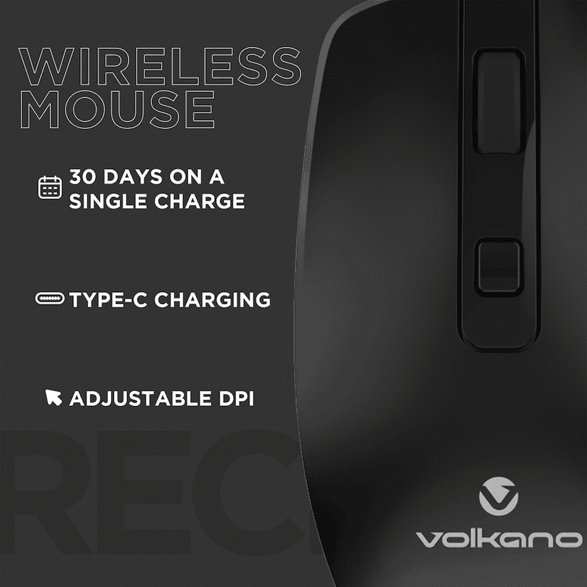 Volkano Granite Series Rechargeable Wireless Mouse thumbnail 8