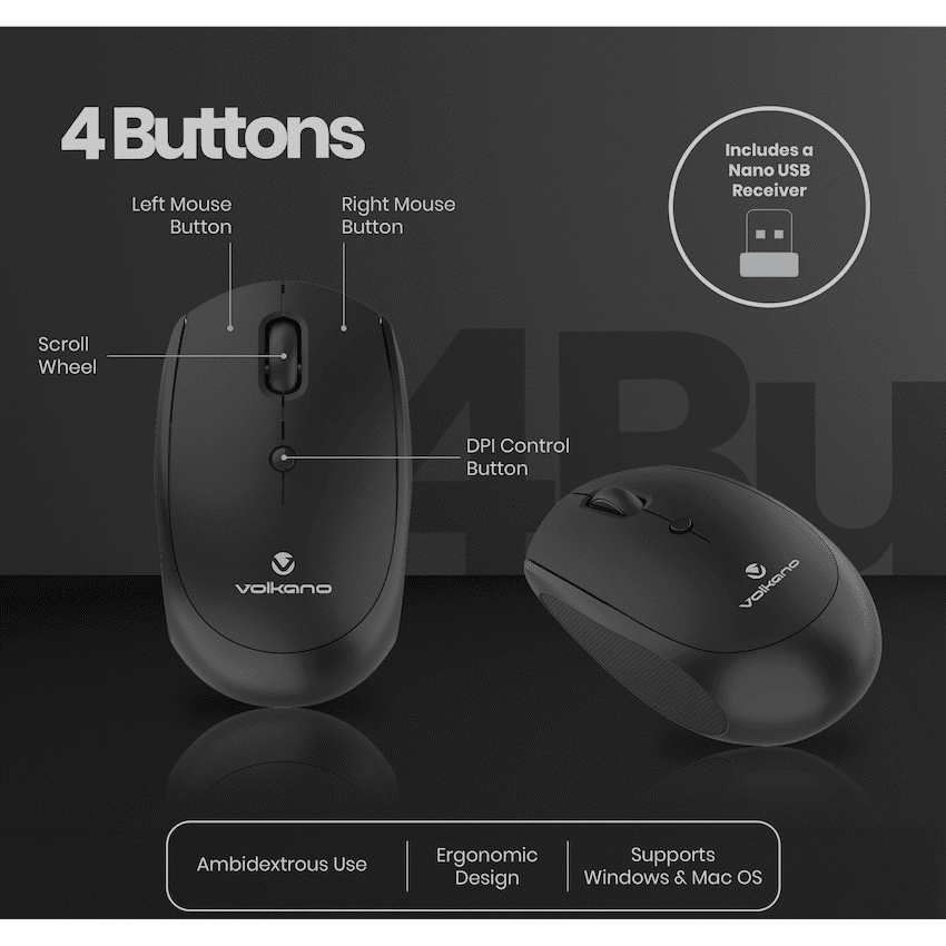 Volkano Talc Wireless Mouse thumbnail 3