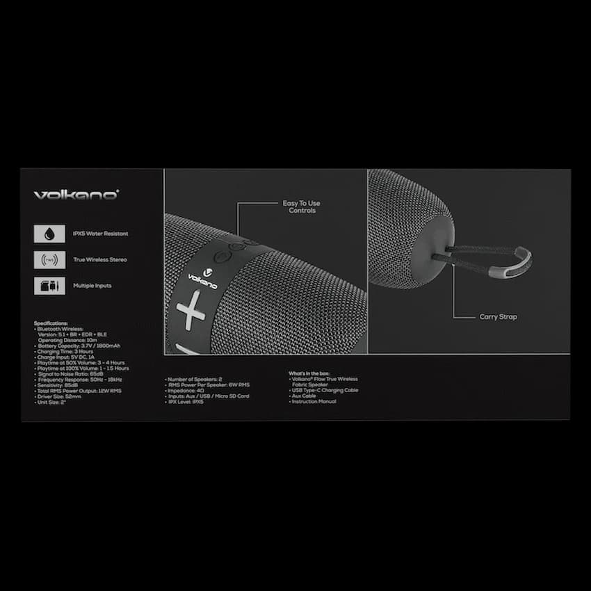 Volkano Flow Series Portable Bluetooth Speaker thumbnail 9