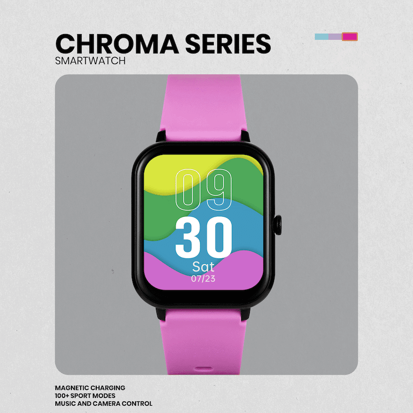 Volkano Chroma Series Smartwatch with Black Strap thumbnail 11