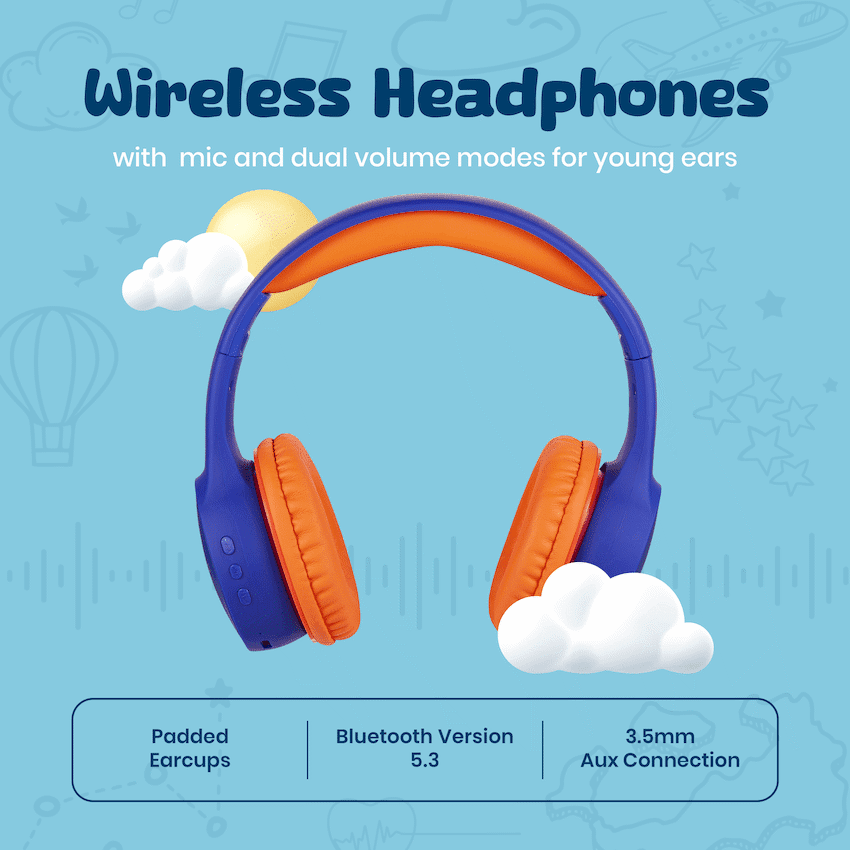 Volkano Atlas Bluetooth Padded Headphones with dB Switch Function thumbnail 3